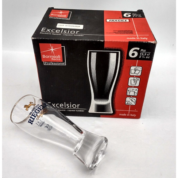 Bormioli Rocco excelsior glasses made in Italy 6 PCs Open box - Picture 5 of 5